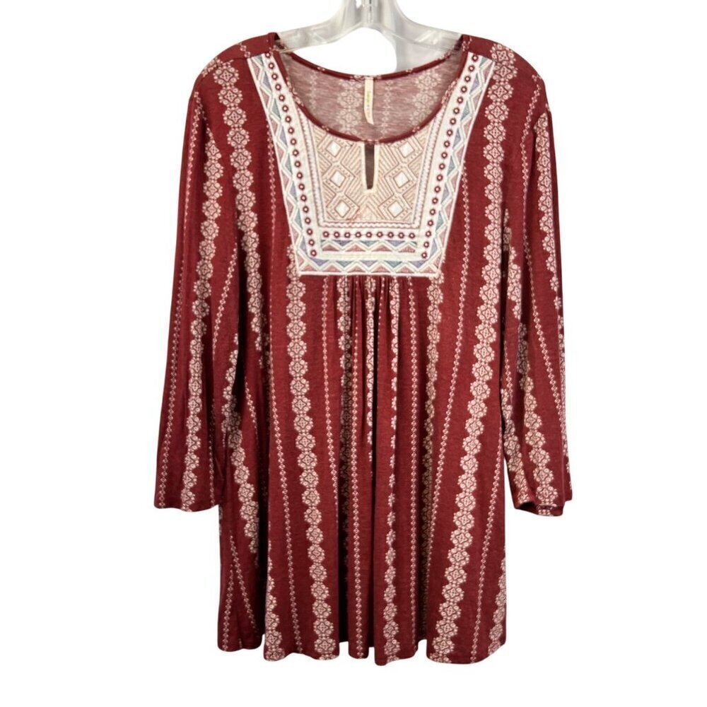 Lime n Chili Women’s Embroidered Top 3/4 Sleeve Multicolor Size Large